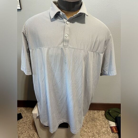 Under Armour HeatGear Mens XXL Striped Short Sleeve Polo - Picture 1 of 7